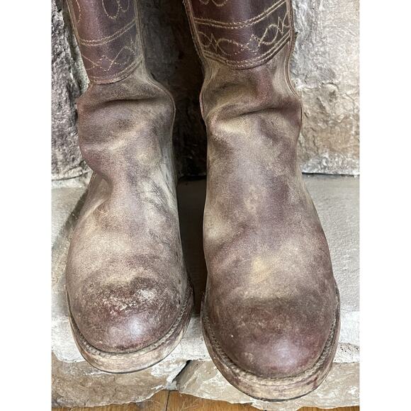 VTG Valverde Del Camino Spanish Riding Boots 40 Brown Leather Tall Equestrian - Picture 3 of 14